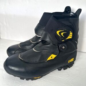 Lake MXZ302 Cycling Boots Mens 45 10.5-11 Black Wide Winter MTB BOA Vibram